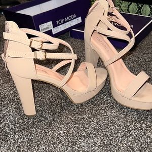 Tan Strap Heels